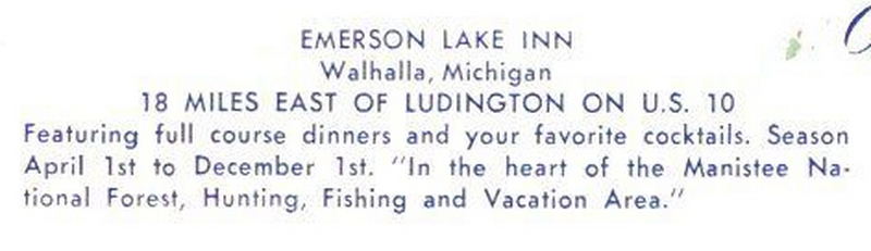 Emerson Lake Inn - Vintage Postcard (newer photo)
